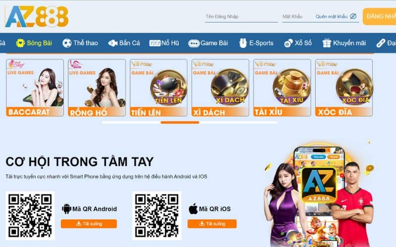 Các hình thức chơi casino tại AZ888